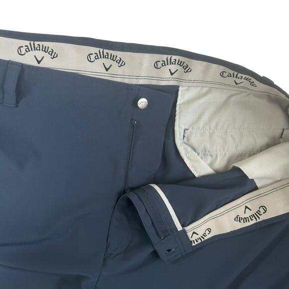 Callaway Mens Golf Chino Shorts 2X Navy Pockets Stretch Comfort Performance - Picture 3 of 10